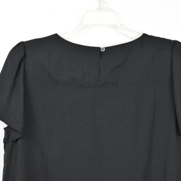 NWOT J.Crew black lined short sleeves top - Picture 3 of 6